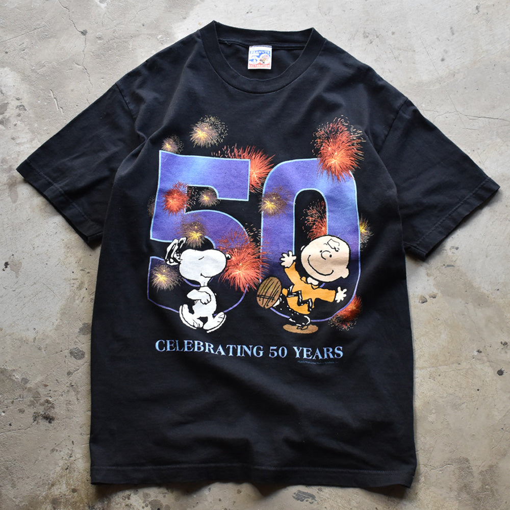 Y2K　Peanuts/ピーナッツ Snoopy "CELEBRATING 50 YEARS" Tシャツ　230809