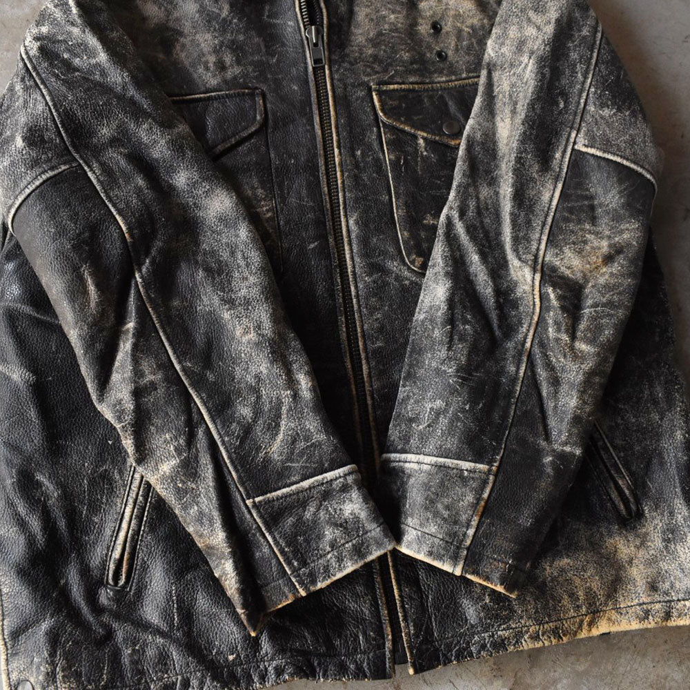 90’s GAP ポリスマン レザージャケット 鬼フェード 251111H