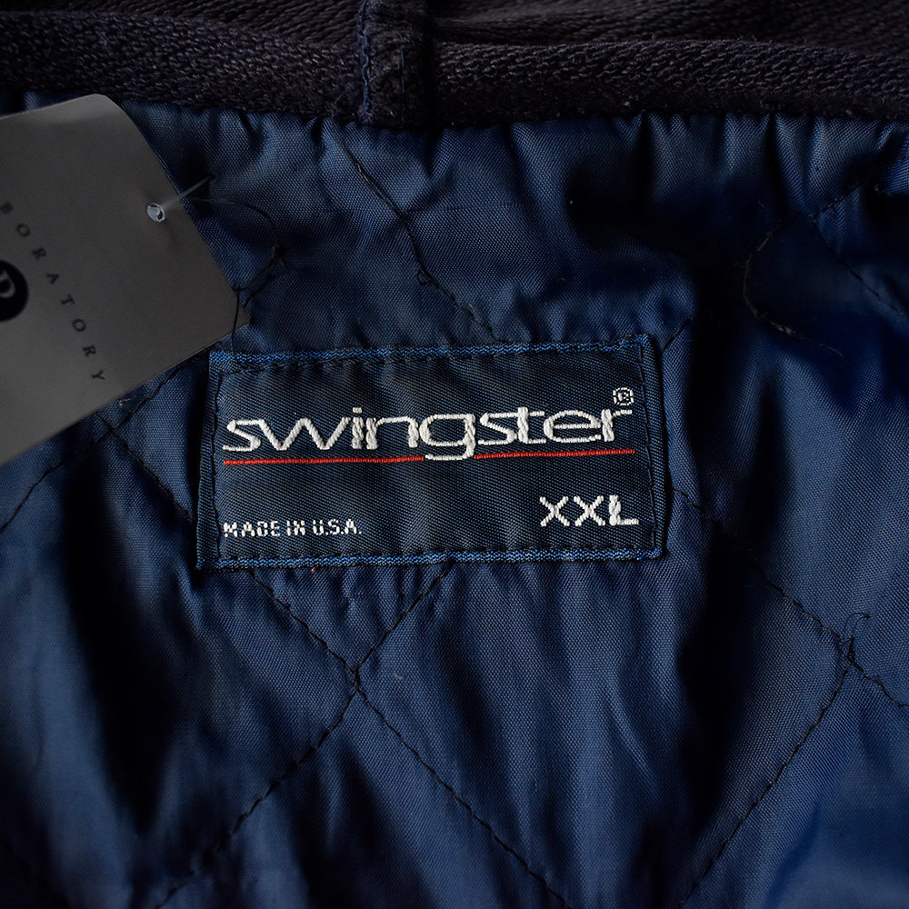 90's　ボロ！　Swingster/スウィングスター　DEKALB企業刺繡　フード付き　キルティングライナージャケット　USA製　230914H