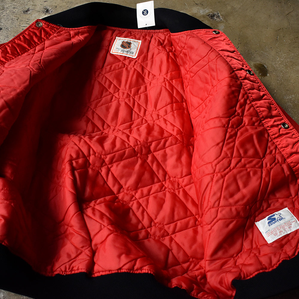 90's STARTER NHL “Chicago Blackhawks" ナイロン アワードジャケット USA製 250130H