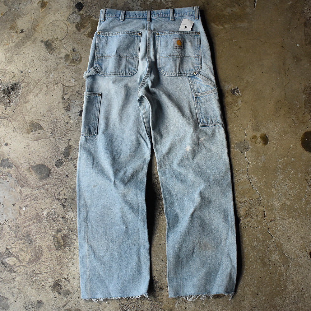 90's ダメージ！ Carhartt ダブルニー デニム ワークパンツ 231128H