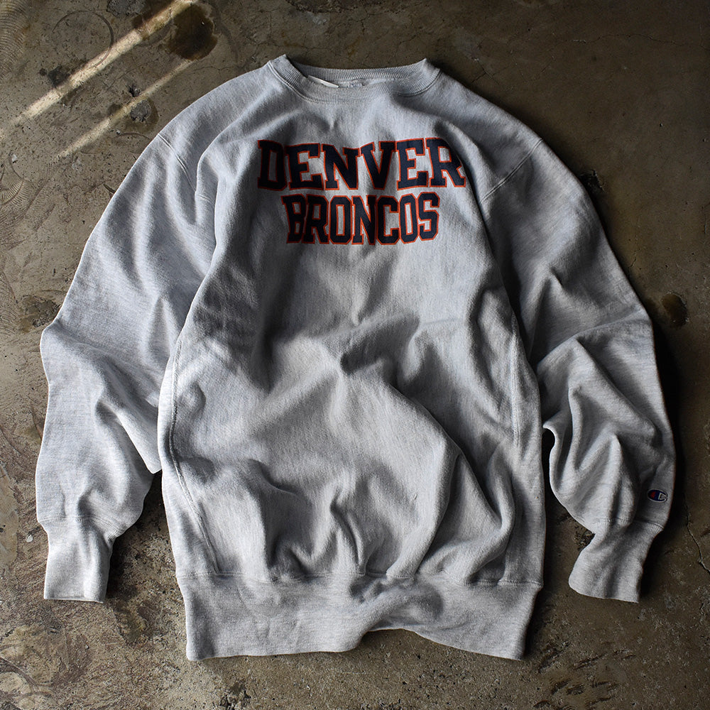 90's　Champion/チャンピオン　"Denver Broncos" Football　RWスウェット　230903H