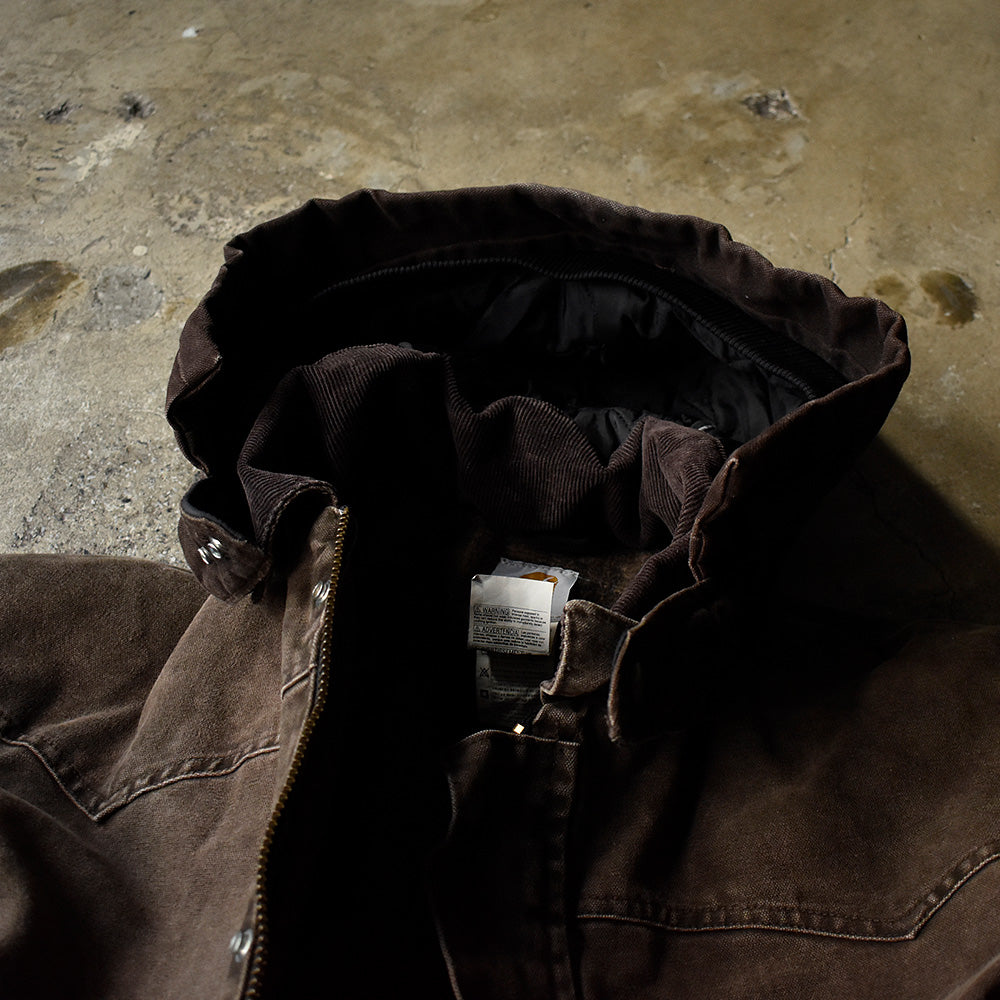 90's～ Carhartt フード付き ウエスタンヨーク ダックジャケット ブランケットライナー 231215H