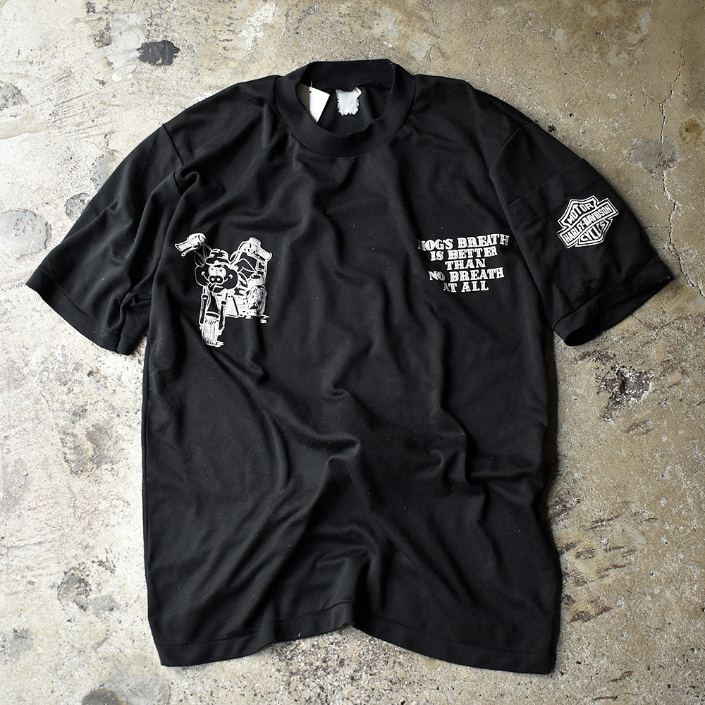 80's～ Harley Davidson "Pig" 袖ポケット付き Tシャツ 240719H