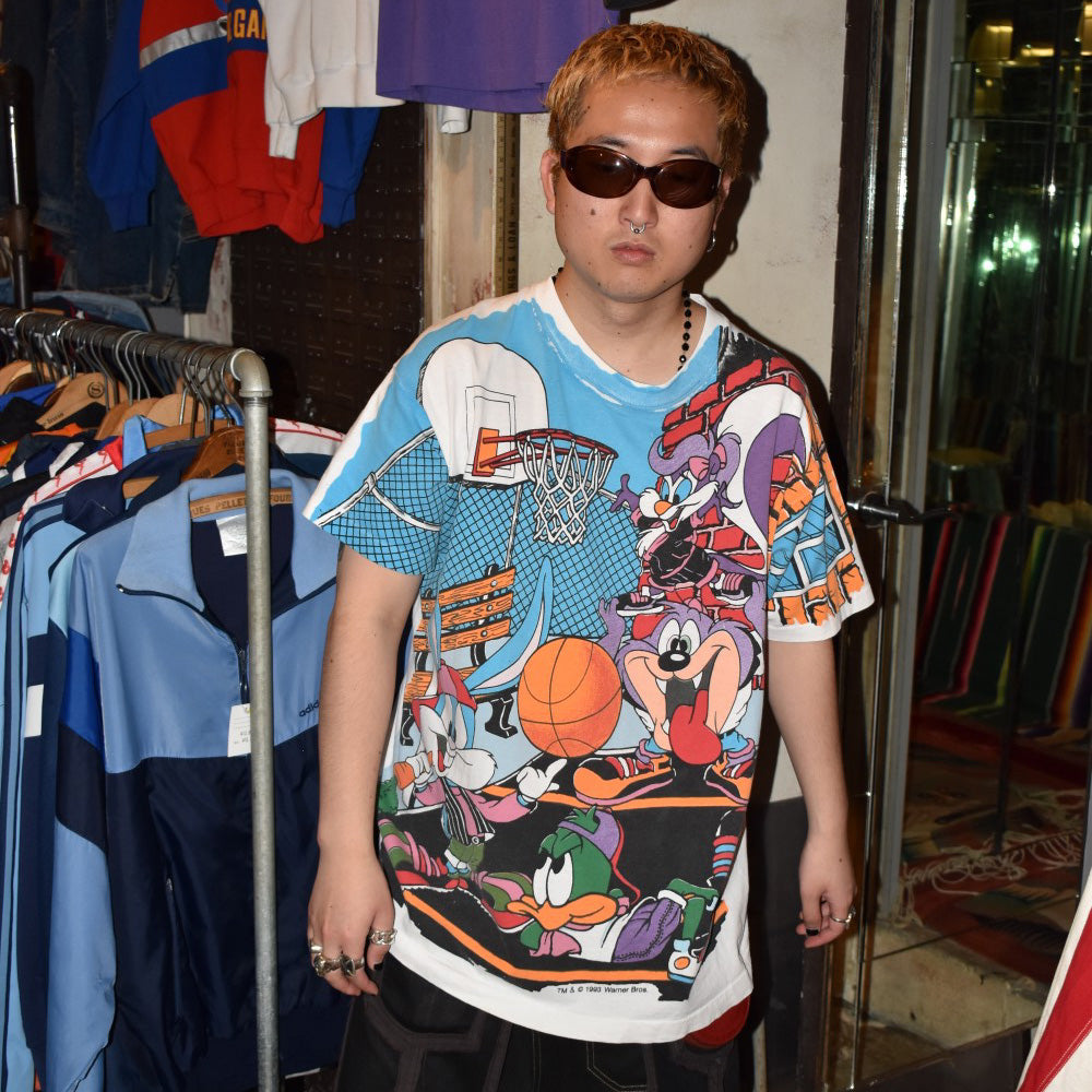 90's Tiny Toon Adventures “ACME HOOP GROUP” AOP キャラT USA製 260512H