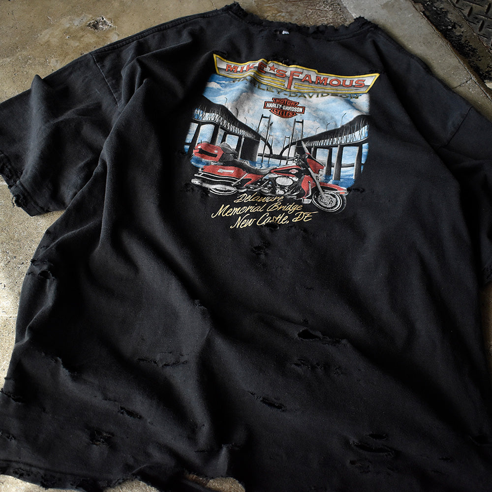 Y2K　ボロ！　Harley-Davidson/ハーレー・ダビッドソン　両面プリントTee　230902H