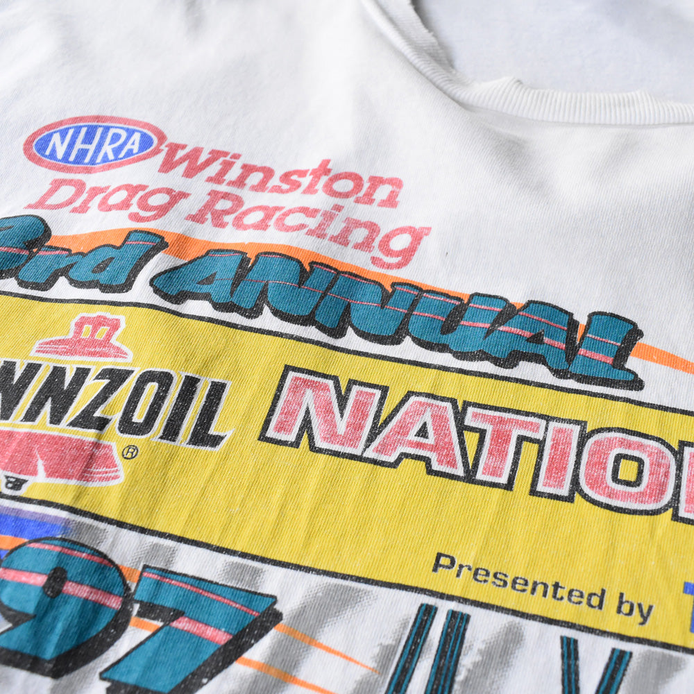 90's NHRA Winston Drag Racing  レーシングプリント Tシャツ 250518