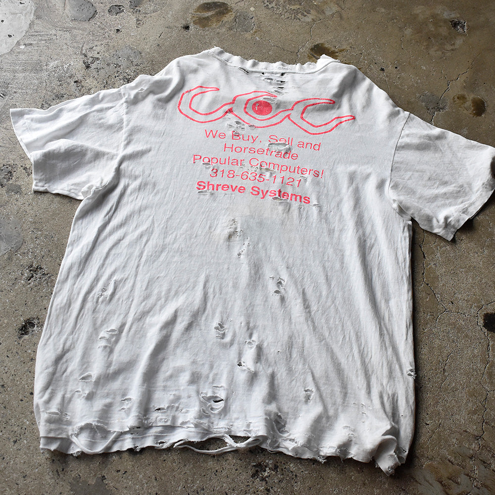 80's ボロ！ “Shreve Systems“ Tシャツ USA製 240803H