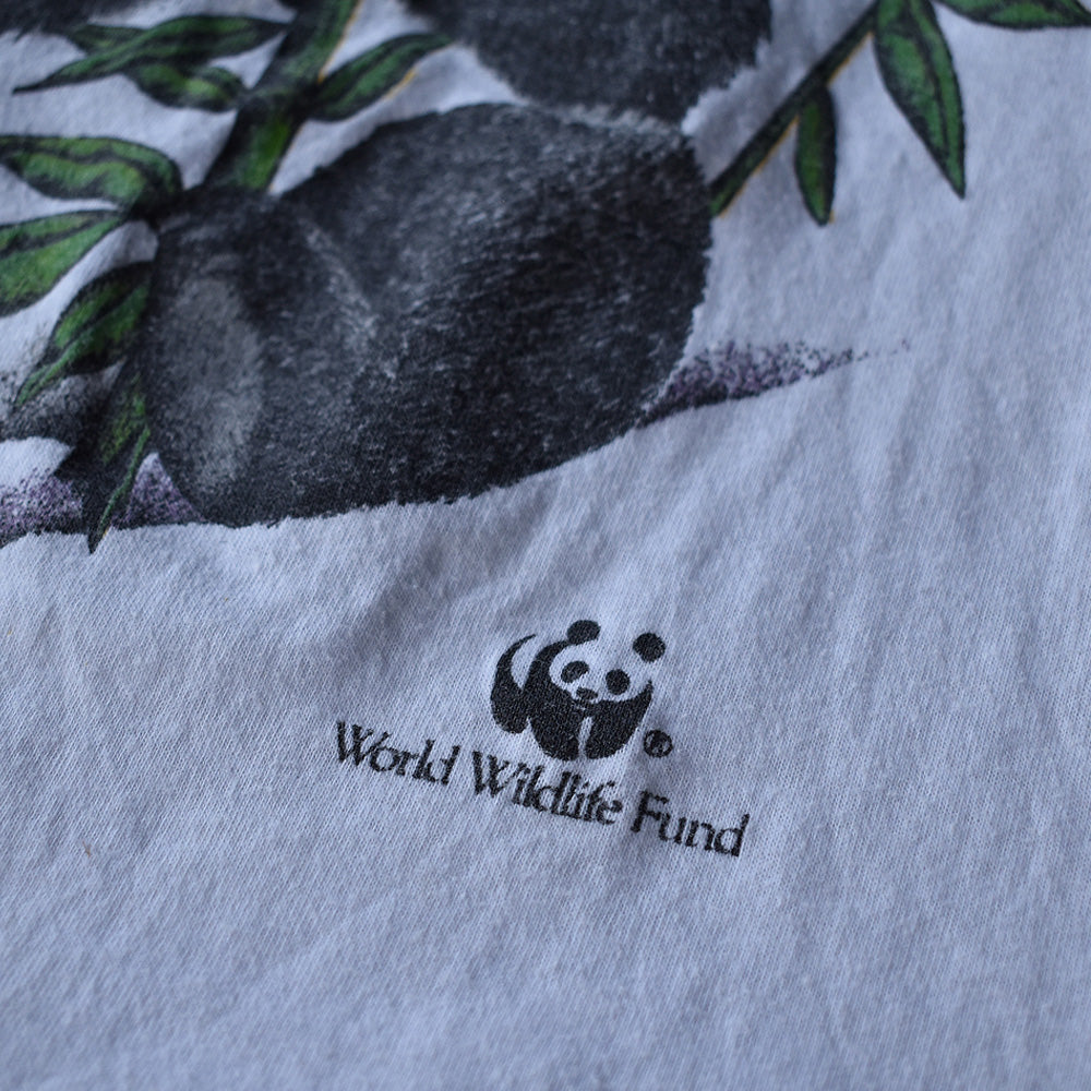 80's　PANDA/パンダ WWF アニマルプリント Tシャツ　USA製　230519