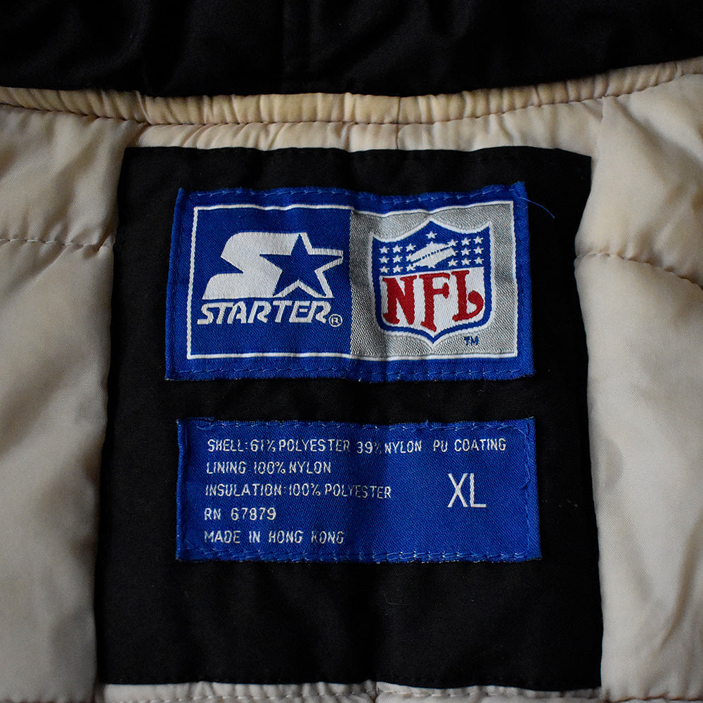 90's STARTER NFL "Las Vegas Raiders" 中綿入り ナイロンジャケット 231119H