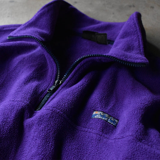 80’s Eddie Bauer 黒タグ! ハーフジップ フリース プルオーバー 231127