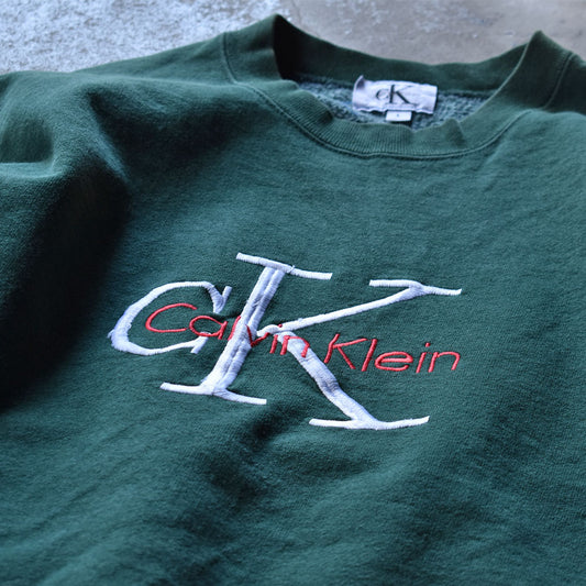 90’s ブートレグ Calvin Klein 刺繍ロゴ ヘヴィーオンス スウェット 231206