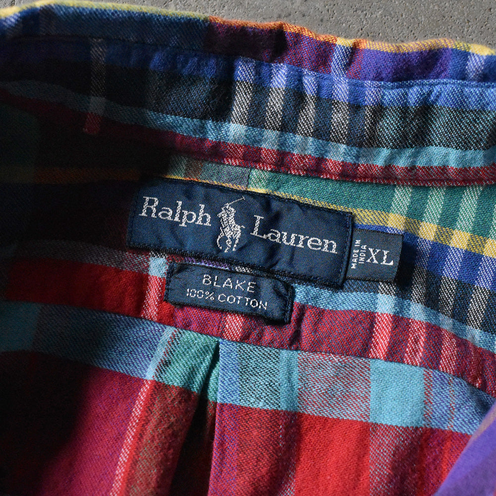 90's Ralph Lauren “BLAKE” チェック ボタンダウンシャツ 240327 S2085