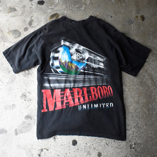 90's～ Marlboro “Marlboro Unlimited“ ブラック！ポケットTシャツ USA製 250507H