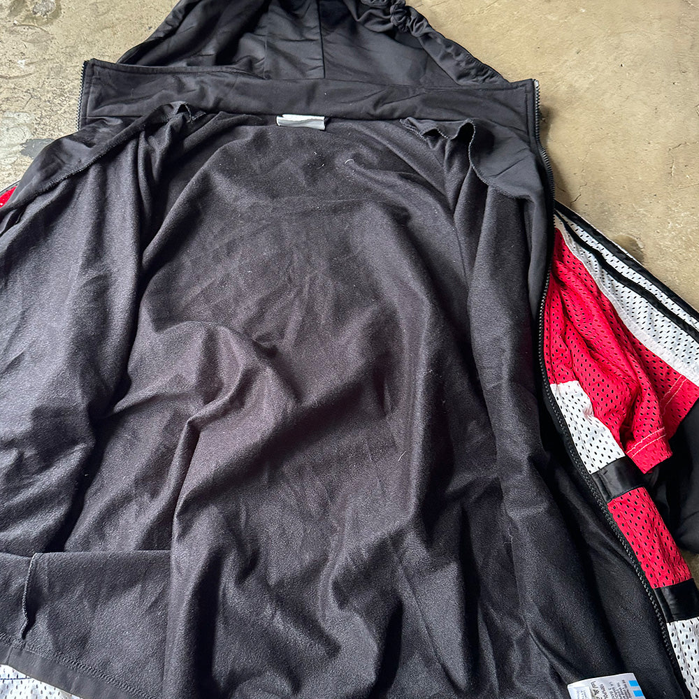 90's adidas レイヤードタイプ フード付き メッシュ切り替えジャケット 240325H