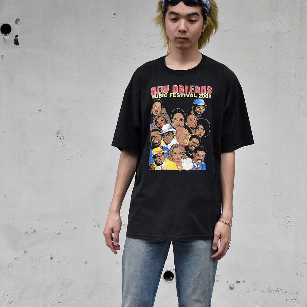 Y2K “New Orleans Music Festival 2002”ミュージックフェスティバル Tシャツ 250714H
