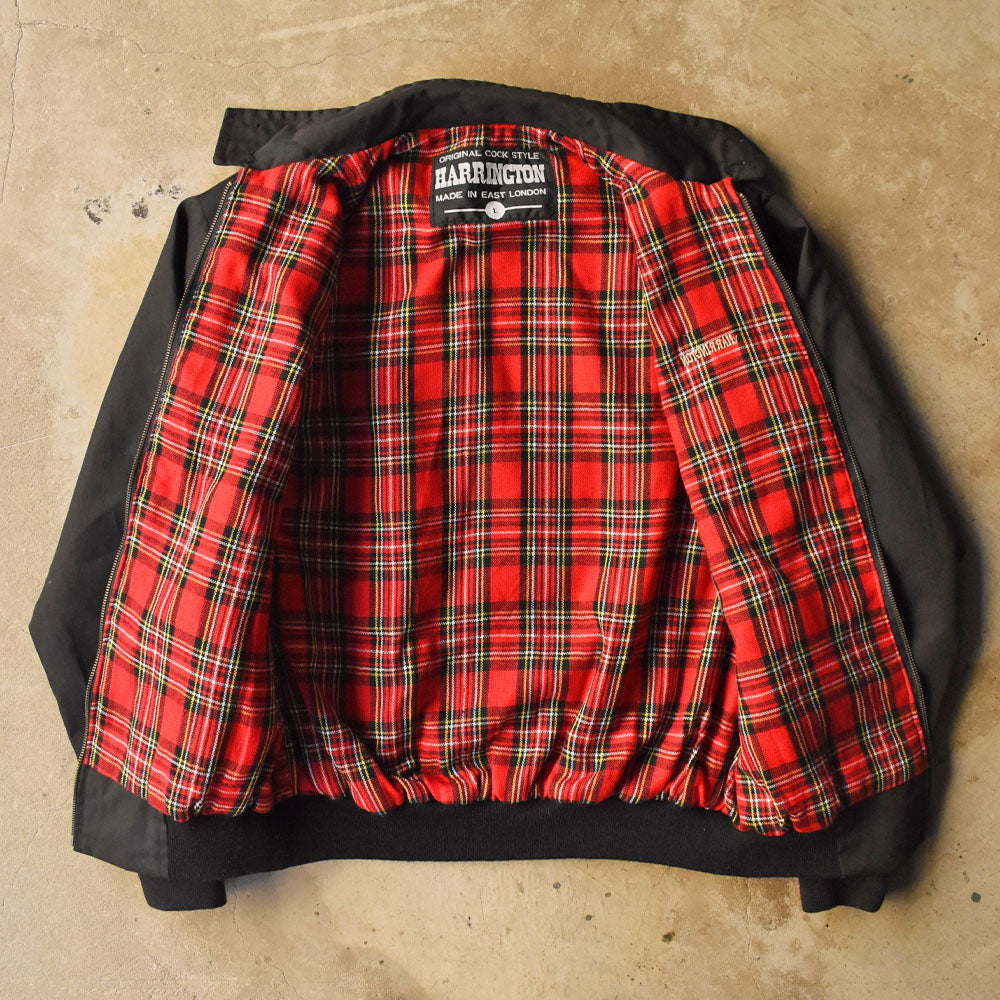 90's~Made in England Harrington Jacket ブラック×タータンチェックライナー 250930H