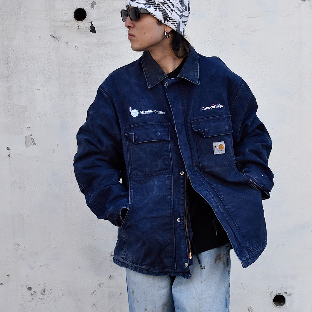 90’s Carhartt FR 刺繍！トラディショナルコート キルティングライナー 231208H