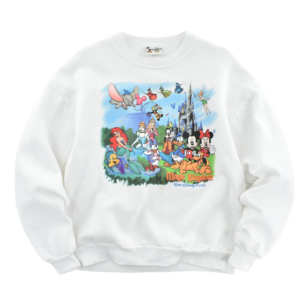 90's Walt Disney World "Magic Kingdom" 両面プリント キャラクタースウェット 260731H
