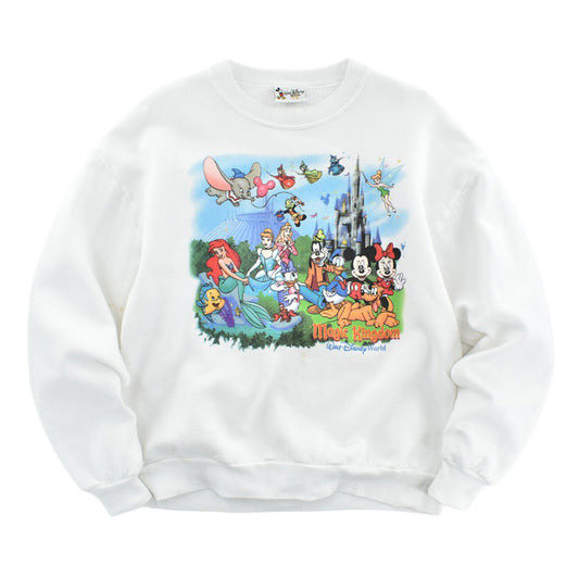 90's Walt Disney World "Magic Kingdom" 両面プリント キャラクタースウェット 260731H