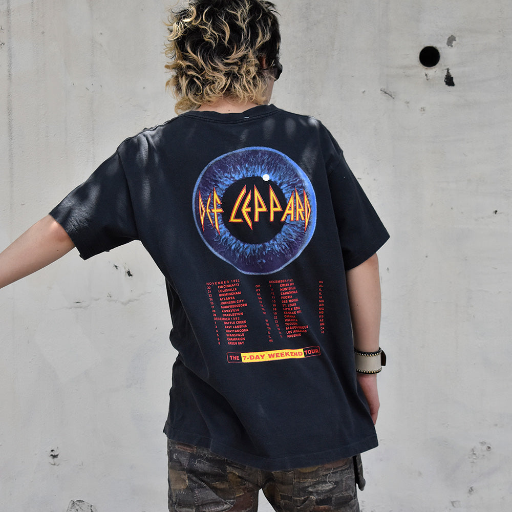 90's Def Leppard “THE 7-DAYS WEEKEND TOUR“ Live Tシャツ 240529H