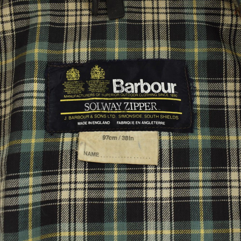 80's Barbour 2ワラント "SOLWAY ZIPPER" オイルドジャケット 261002H