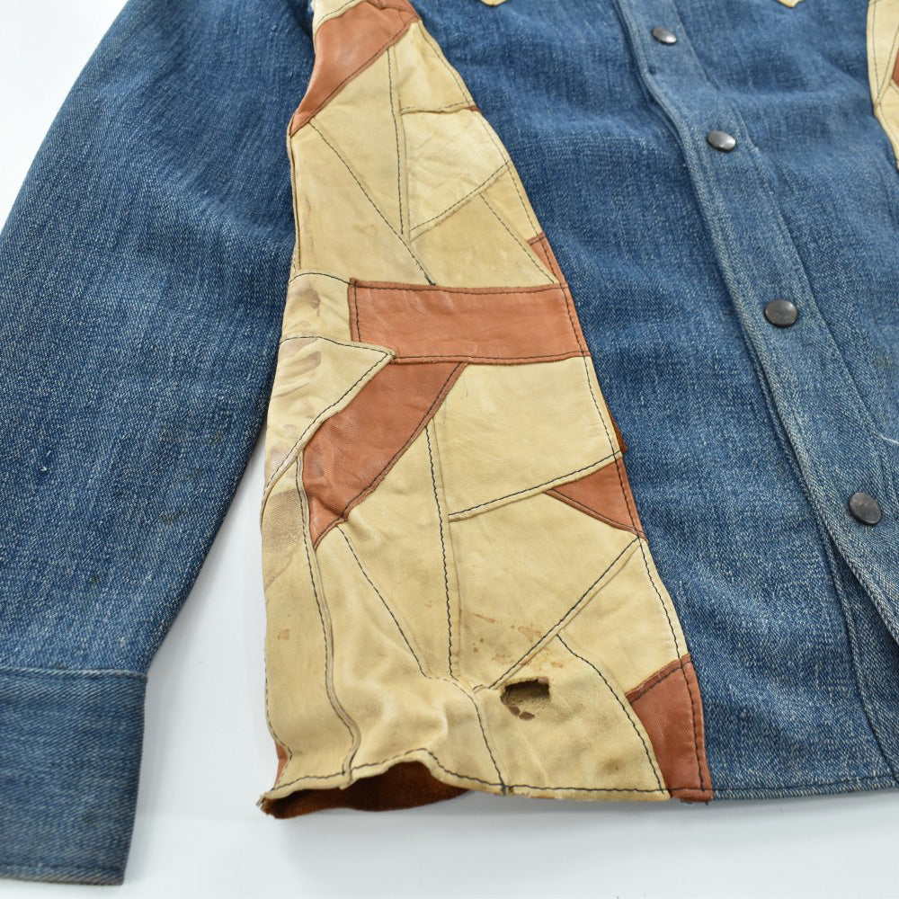 70's Dylan Jeans デニム×レザー ヒッピージャケット 260116H