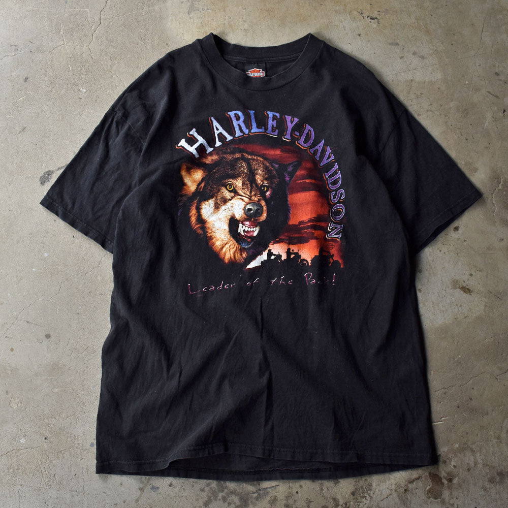 90’s　Harley-Davidson/ハーレーダビッドソン “WOLF” 両面プリント Tシャツ　230429