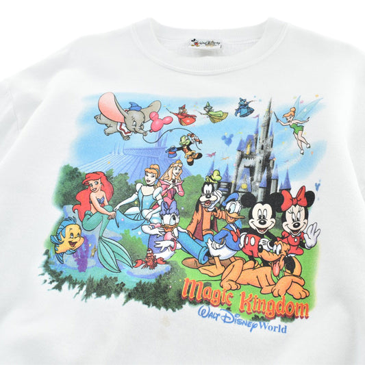 90's Walt Disney World "Magic Kingdom" 両面プリント キャラクタースウェット 260731H
