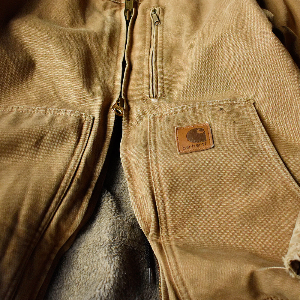 Y2K Carhartt サンドストーン リッジ ダックコート ボアライナー 231220H