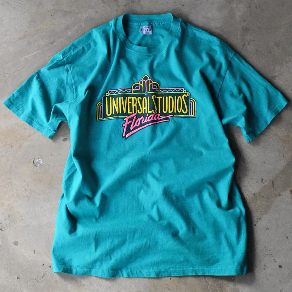 90's Hanes “Universal Studios Florida” 発泡プリント Tシャツ USA製 240413
