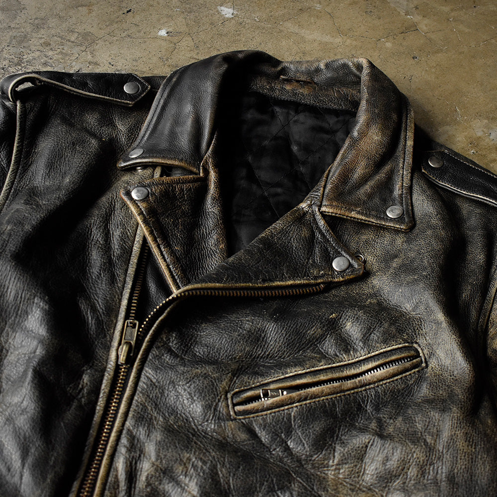 90's “Navajo Legend” ダブル ライダース レザージャケット 231128H
