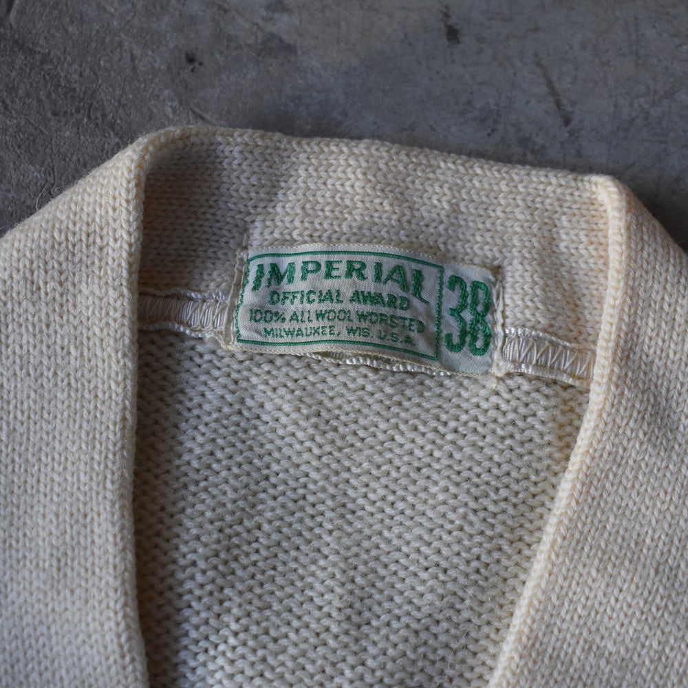 50’s IMPERIAL レタード ウールカーディガン 251212H