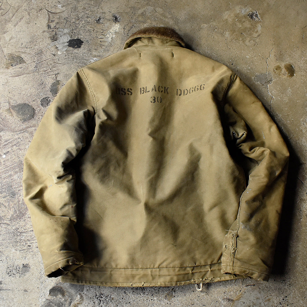 40's US.NAVY N-1 デッキジャケット ステンシル！ 240127H