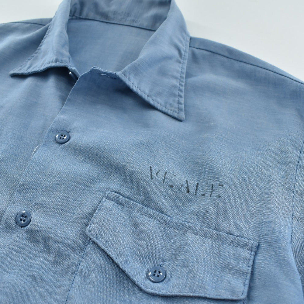 80's U.S.NAVY ステンシル シャンブレー ユーティリティシャツ 261016H