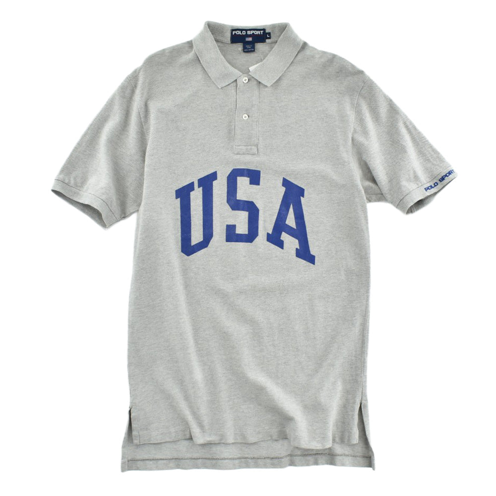 90's POLO SPORT RALPH LAUREN "USA" 鹿の子 ポロシャツ 260410H