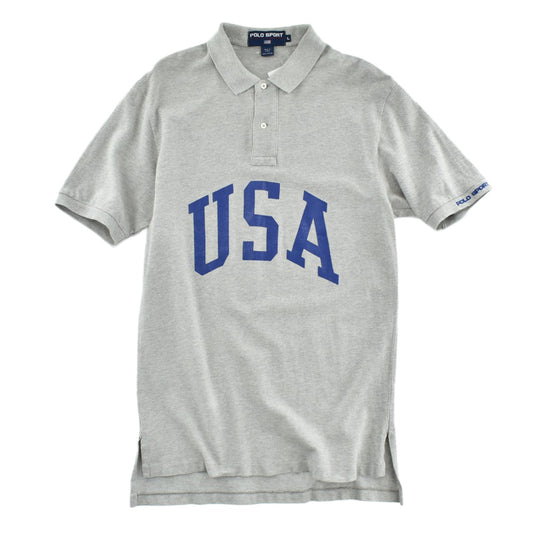 90's POLO SPORT RALPH LAUREN "USA" 鹿の子 ポロシャツ 260410H