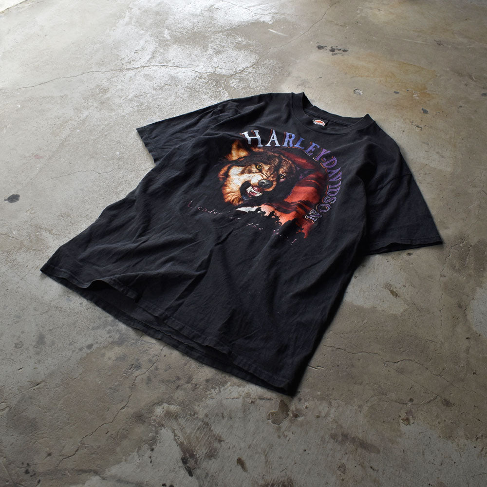 90’s　Harley-Davidson/ハーレーダビッドソン “WOLF” 両面プリント Tシャツ　230429