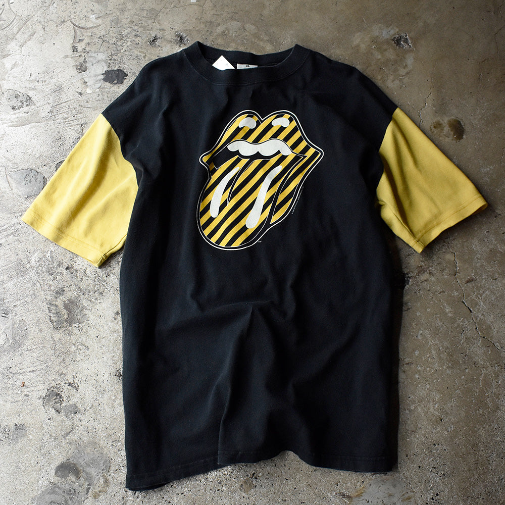 ローリング・ストーンズ No Security Tour 1999 2トーン ツアーTシャツ ブラック×イエロー カナダ製 ヴィンテージ