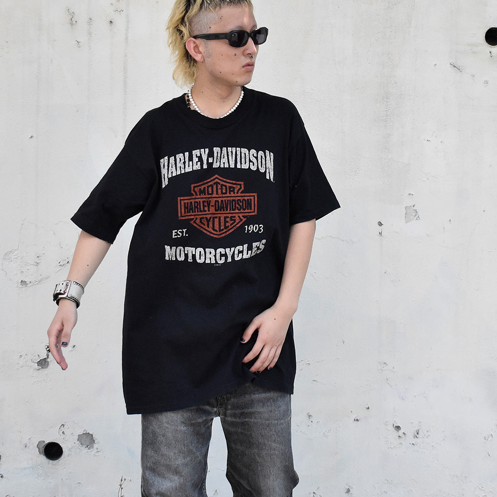 90's Harley Davidson ロゴ Tシャツ 240813H