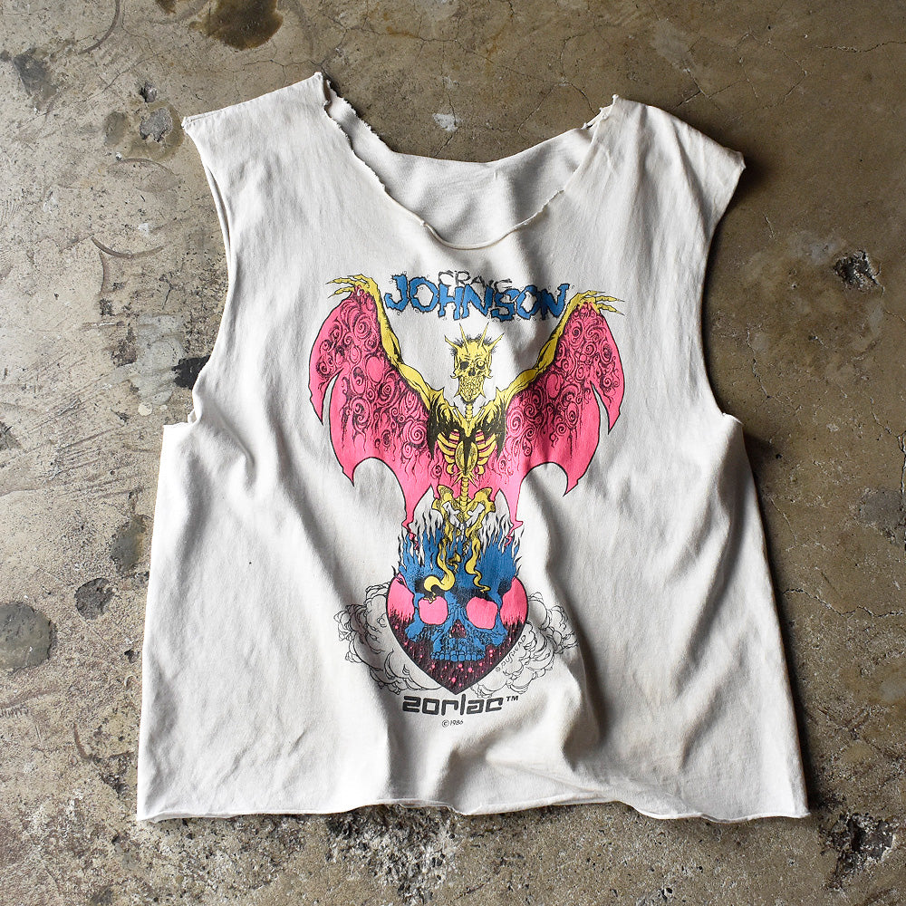 80's Zorlac×Pushead “CRAIG JOHNSON” カットオフTシャツ 240812H
