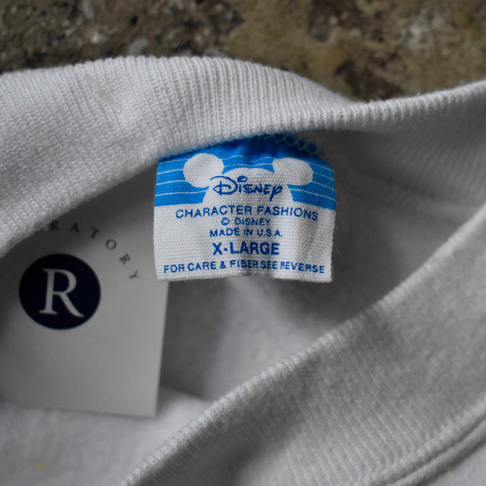 80's フラッグピンズ付き！ “Walt Disney World Epcot Center” Mickey サークルフラッグ スウェット USA製 250120H