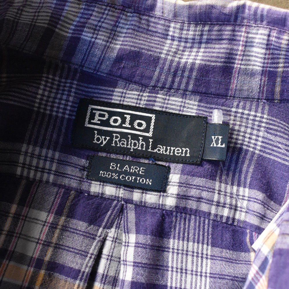 90's Ralph Lauren “BLAIRE” チェック ボタンダウンシャツ 240517 S2106