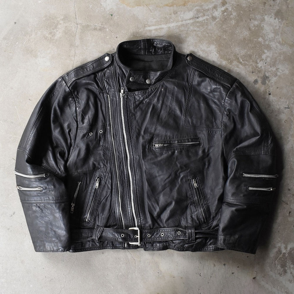 80’s Jordano ダブルジップ レザージャケット 251104H