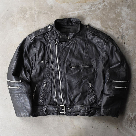 80’s Jordano ダブルジップ レザージャケット 251104H