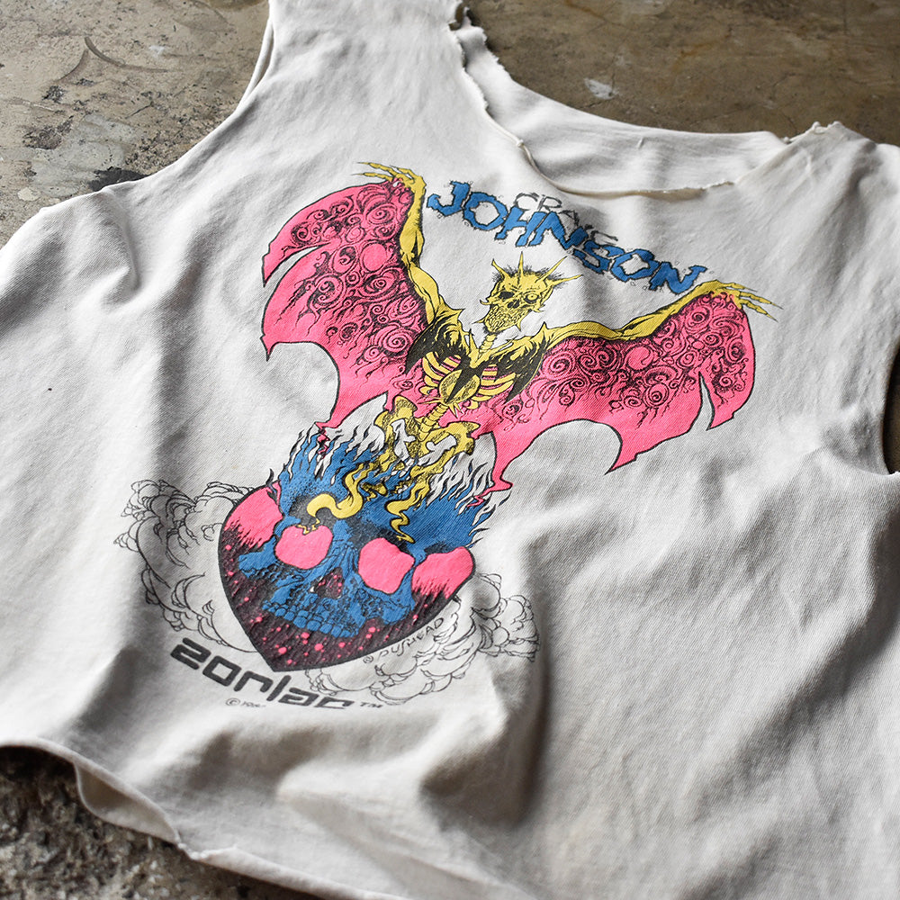 80's Zorlac×Pushead “CRAIG JOHNSON” カットオフTシャツ 240812H