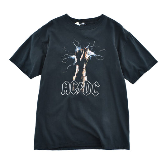Y2K AC/DC "Fist & Lightning" ロックTシャツ 260424H