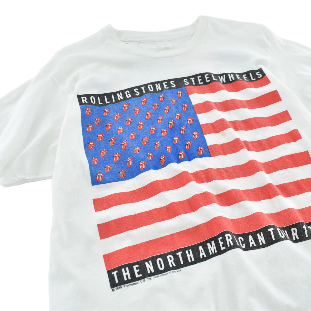 80's THE ROLLING STONES "STEEL WHEELS" NORTH AMERICAN TOUR ロックTシャツ 260421H