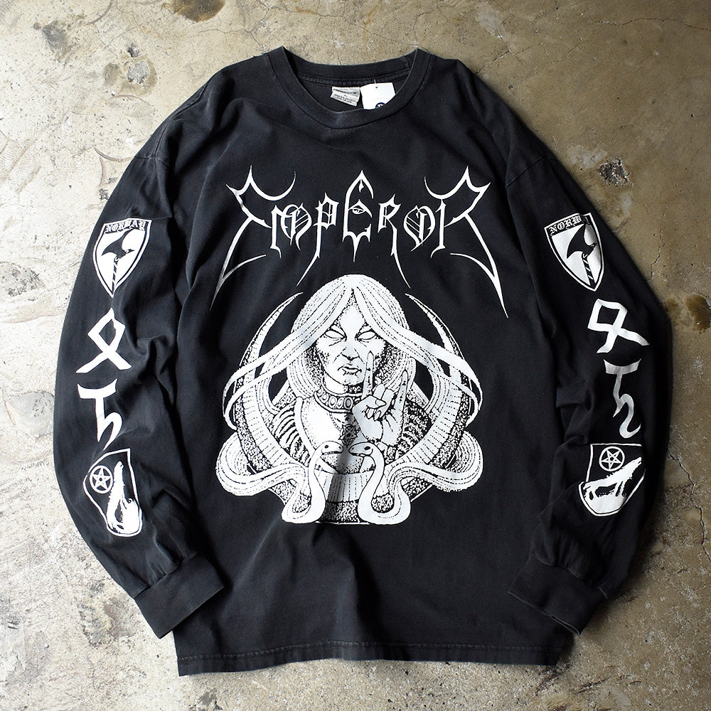 エンペラー Emperor ジャケットグラフィック 袖プリント ロングスリーブTシャツ 2000年代初頭 古着