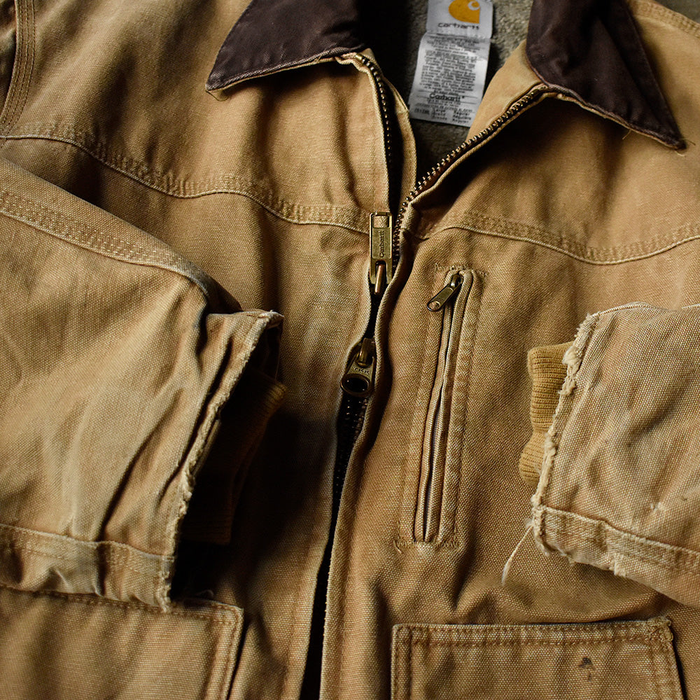 Y2K Carhartt サンドストーン リッジ ダックコート ボアライナー 231220H